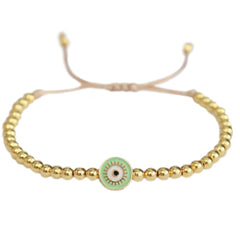 Bracelet evil eye gold mint