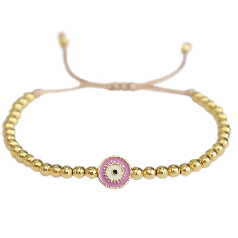 Armband Evil Eye Gold Lila