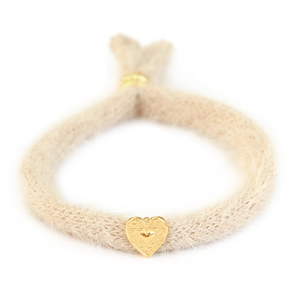 Armband fluffy beige