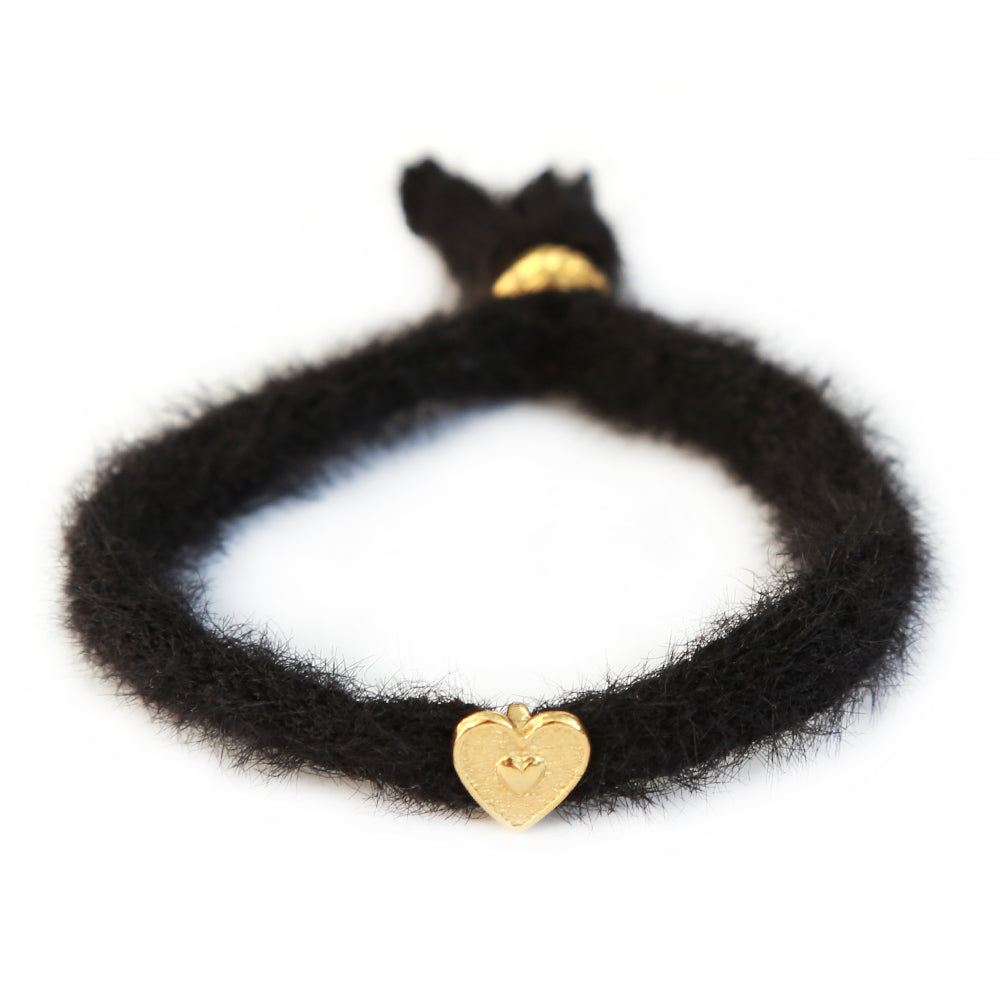 Armband fluffy zwart