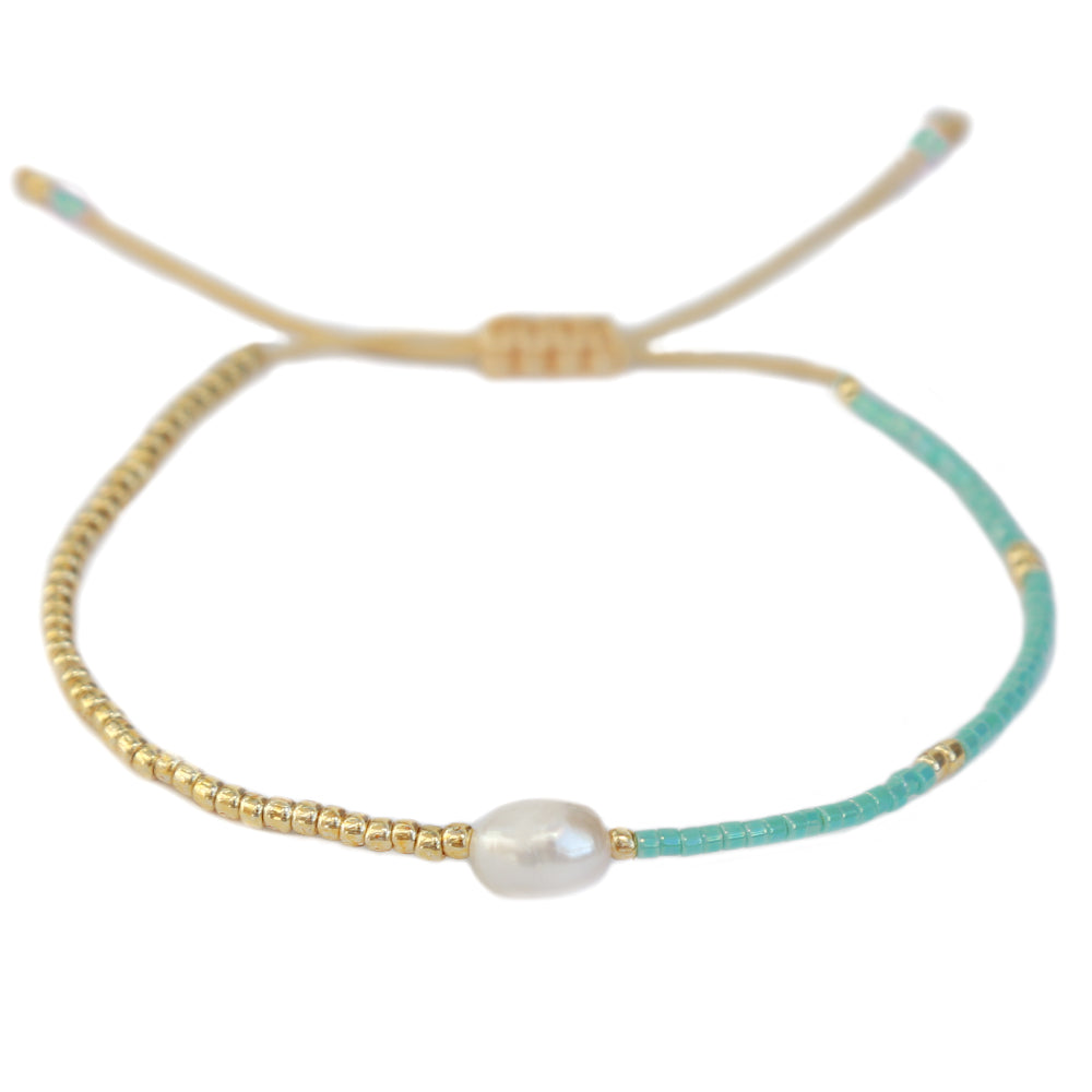 Bracelet perle miyuki turquoise