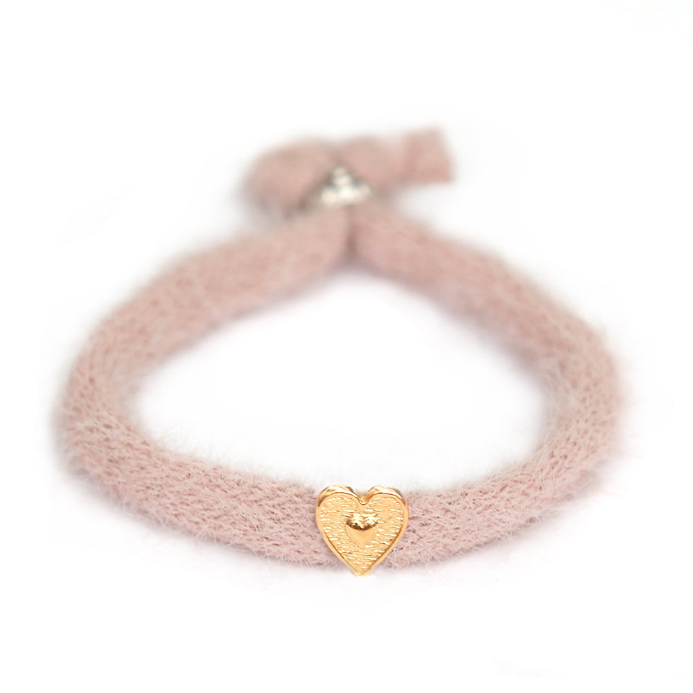 Armband fluffy oud roze