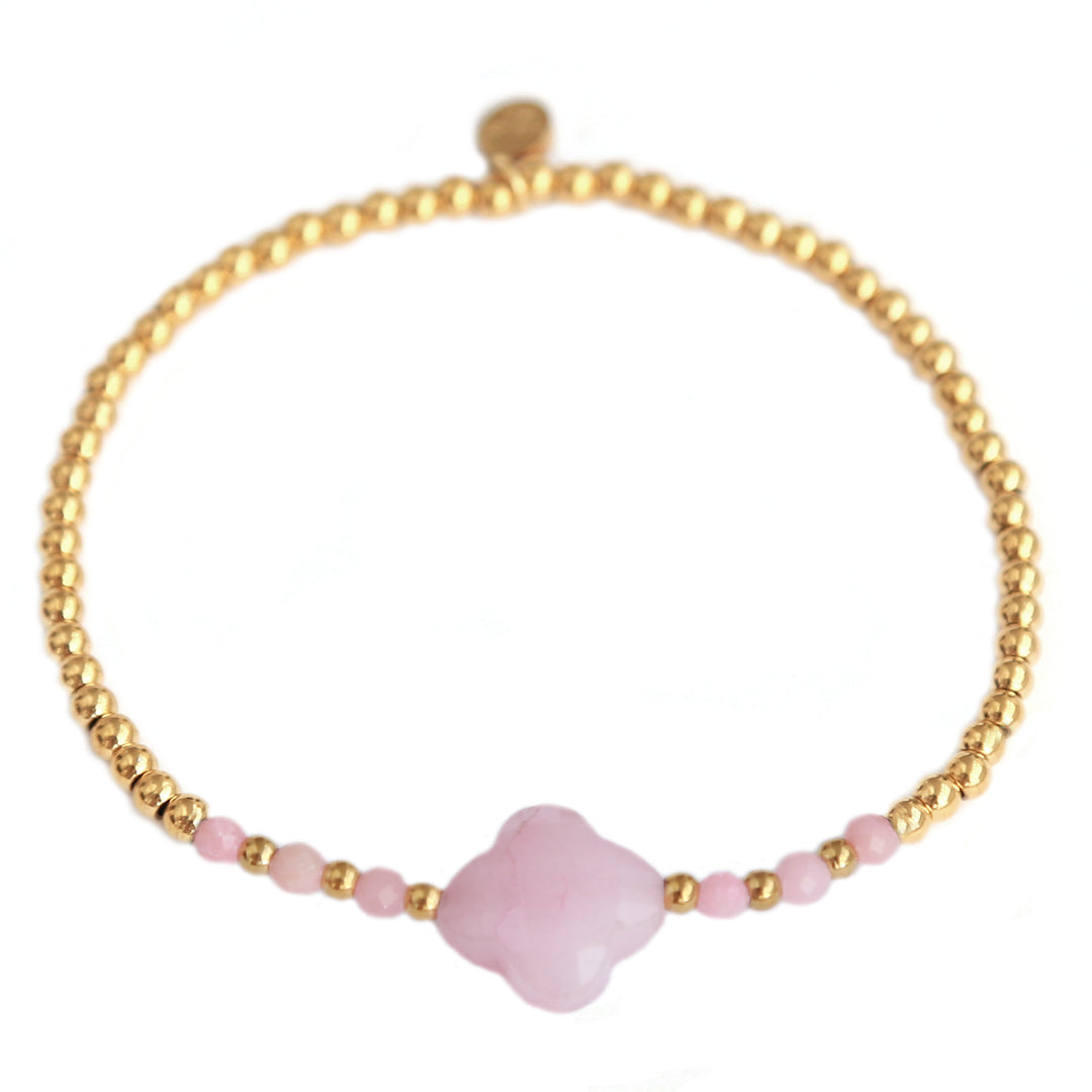 Armband Facettenklee rosa