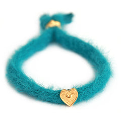 Bracelet fluffy teal