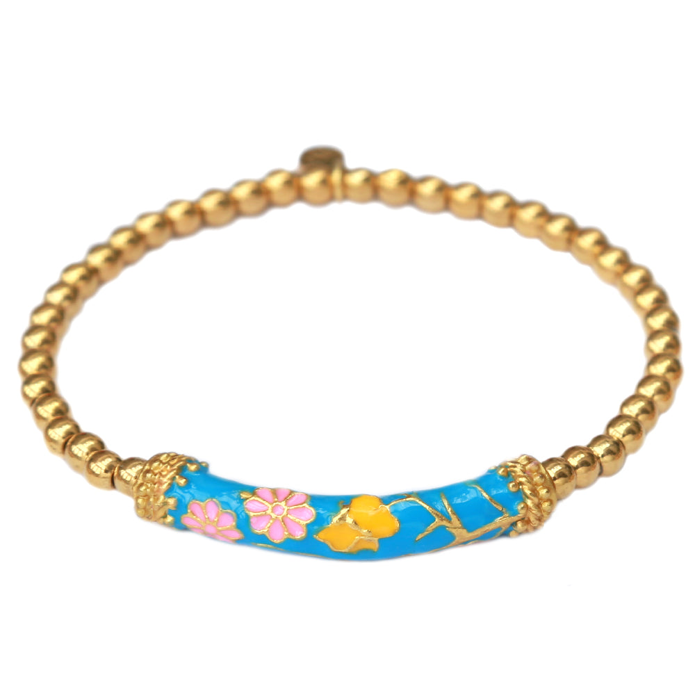 Armband Zigeunerblume blau