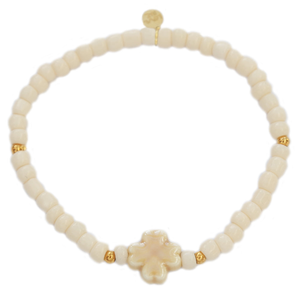 Armband Kleestein creme