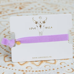 Bracelet en velours lilas