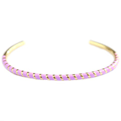 Gold bangle stripe purple