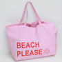 Sac de plage en toile beach please turquoise peach