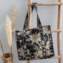 Blockprint shoulder bag leopard purple