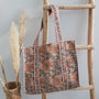 Blockprint shoulder bag orange autumn