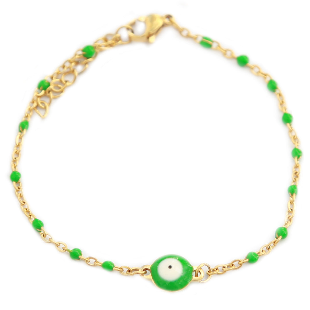 Armband greek eye green