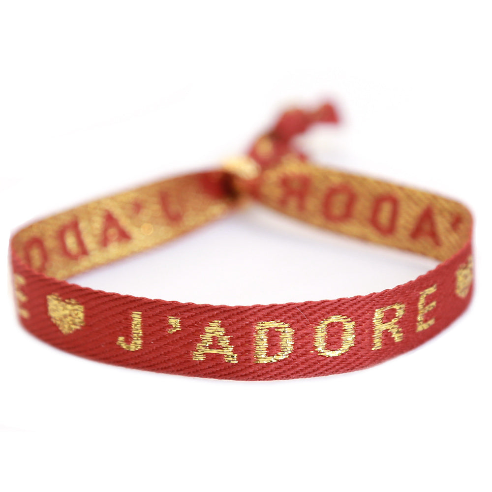 Gewebtes Armband j'adore