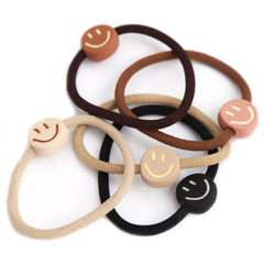 Hair elastics set of 5 smileys