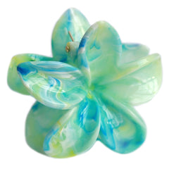 Haarklem bloem pastel swirl groen