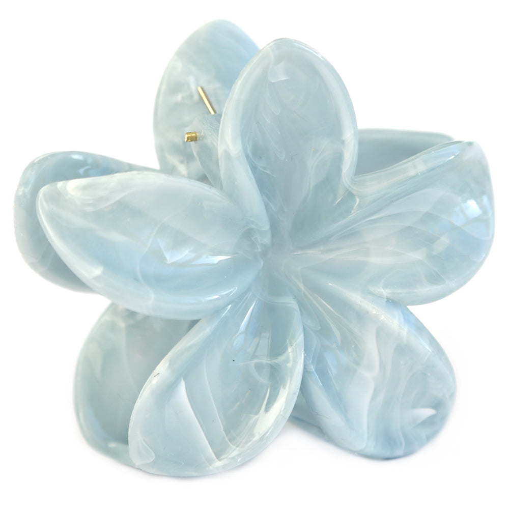 Haarspange Blume pastellblau