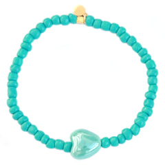 Bracelet stone heart blue