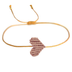 Bracelet coeur champagne