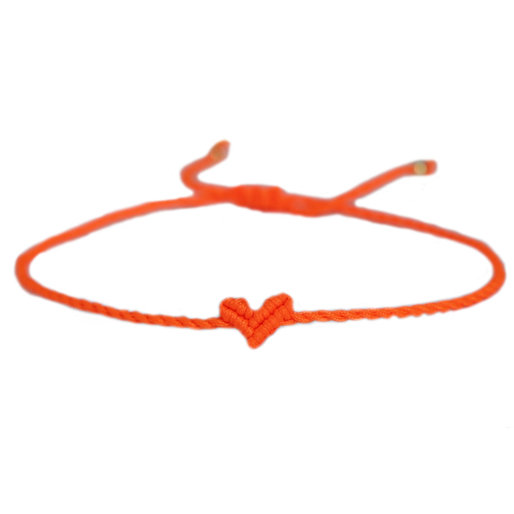 Love Ibiza heart bracelet neon orange