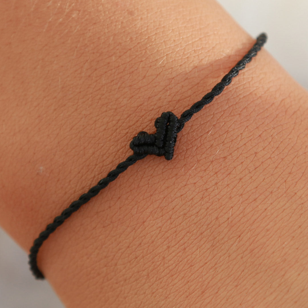 Love Ibiza heart armband zwart