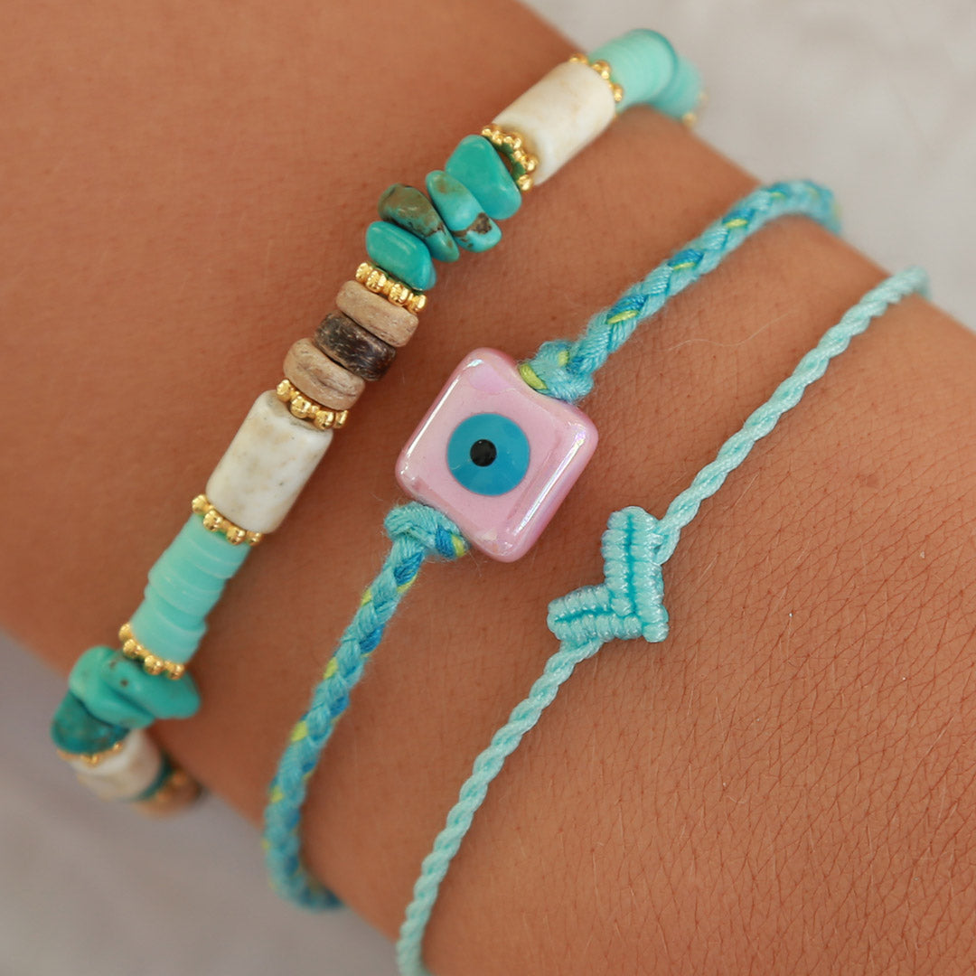 Love Ibiza heart bracelet blue