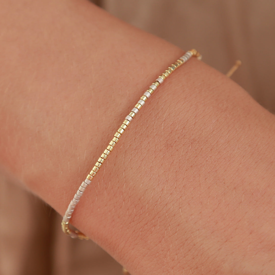 Miyuki armband champagne gold