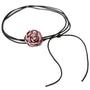 Halsband Blume schwarz