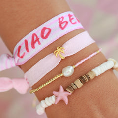 Armband coco zeester roze