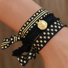 Ibiza elastic bands golden stars