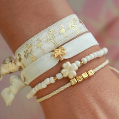 Armband Kleestein creme