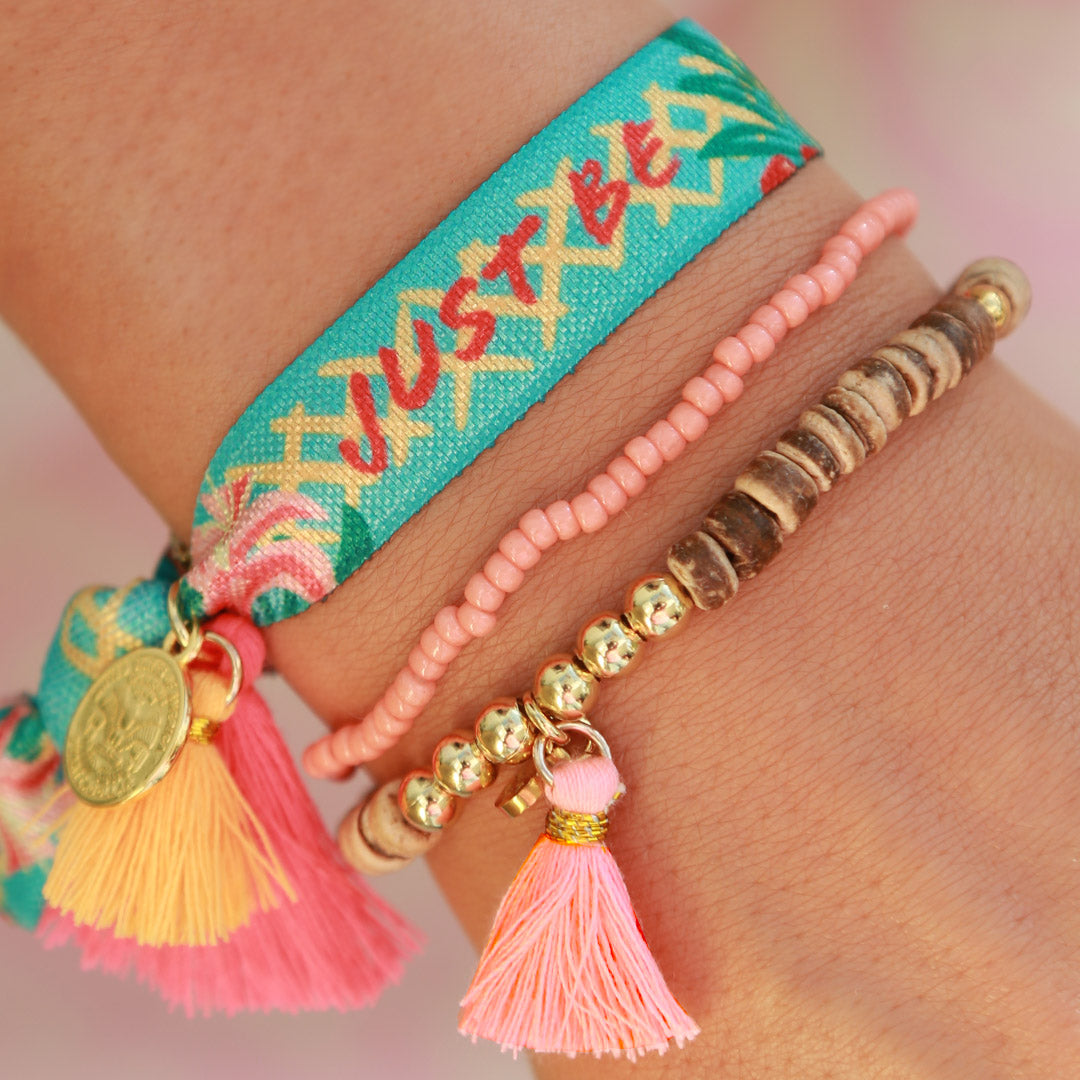 Bracelet coconut corail