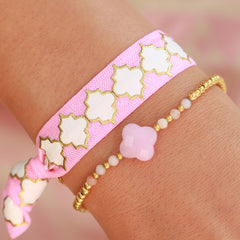 Armband Facettenklee rosa