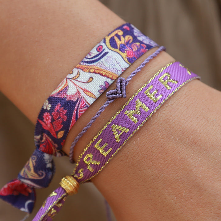 Bracelet coeur Love Ibiza violet