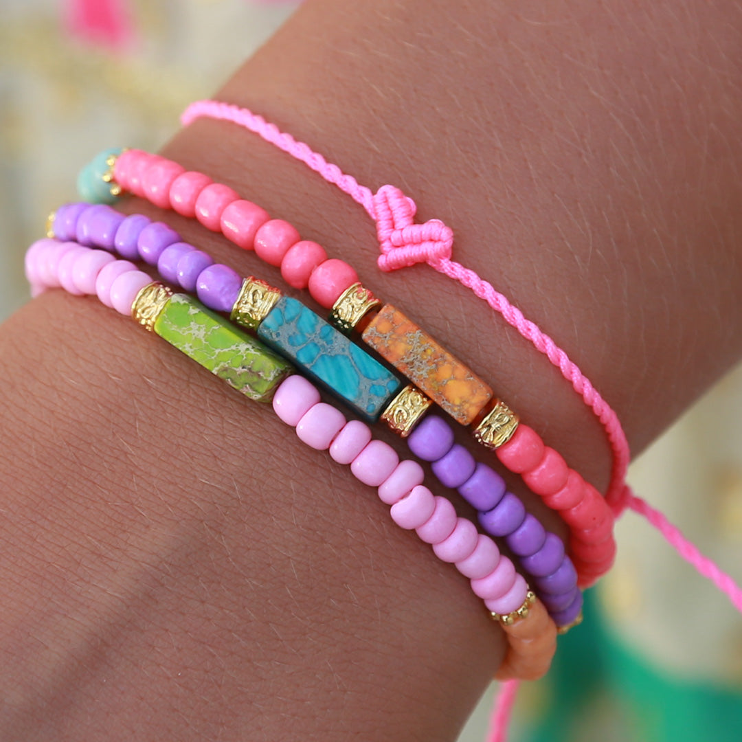 Armband Ibiza Love Lila