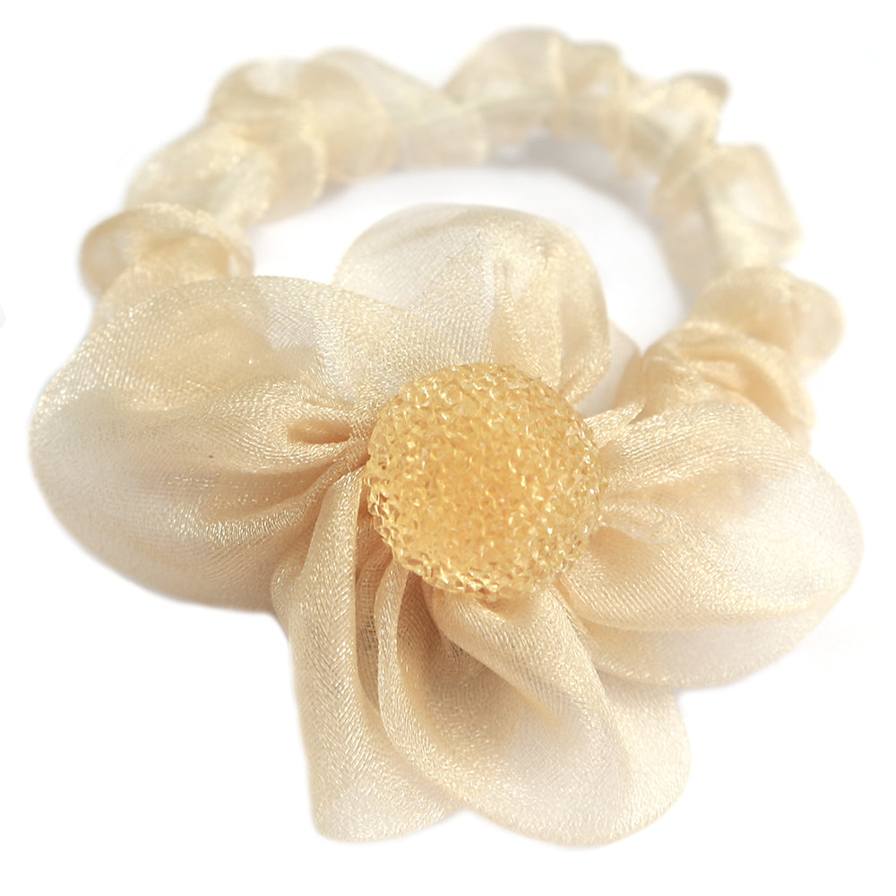 Scrunchie mit schimmernder Blume