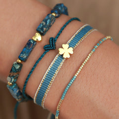 Set of bracelets blue