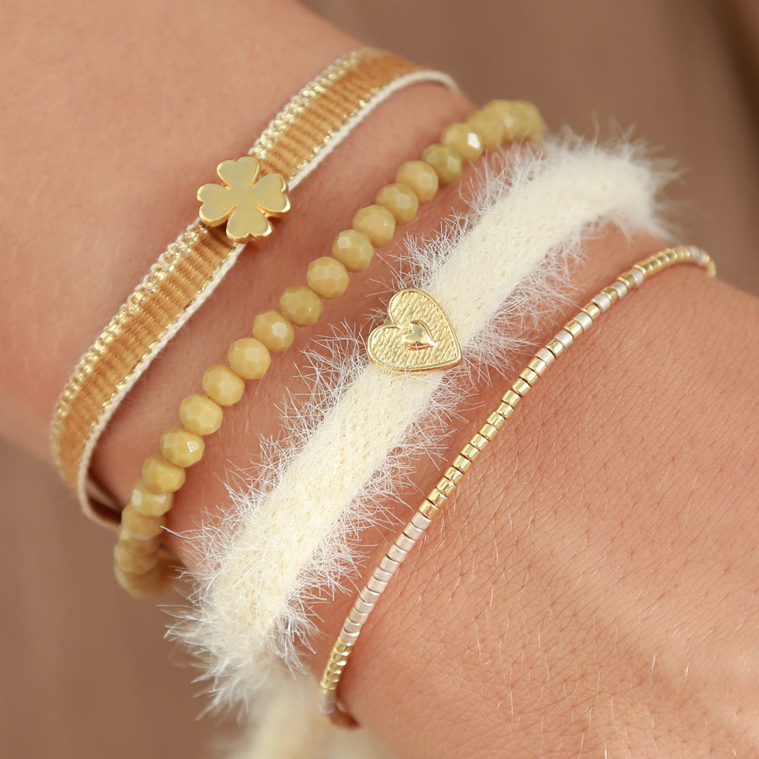 Set Armbänder creme