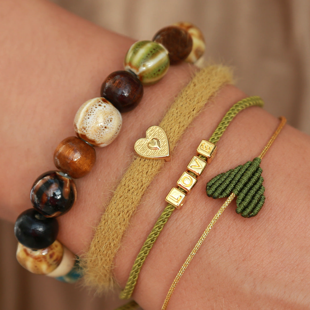 Set of green bracelets