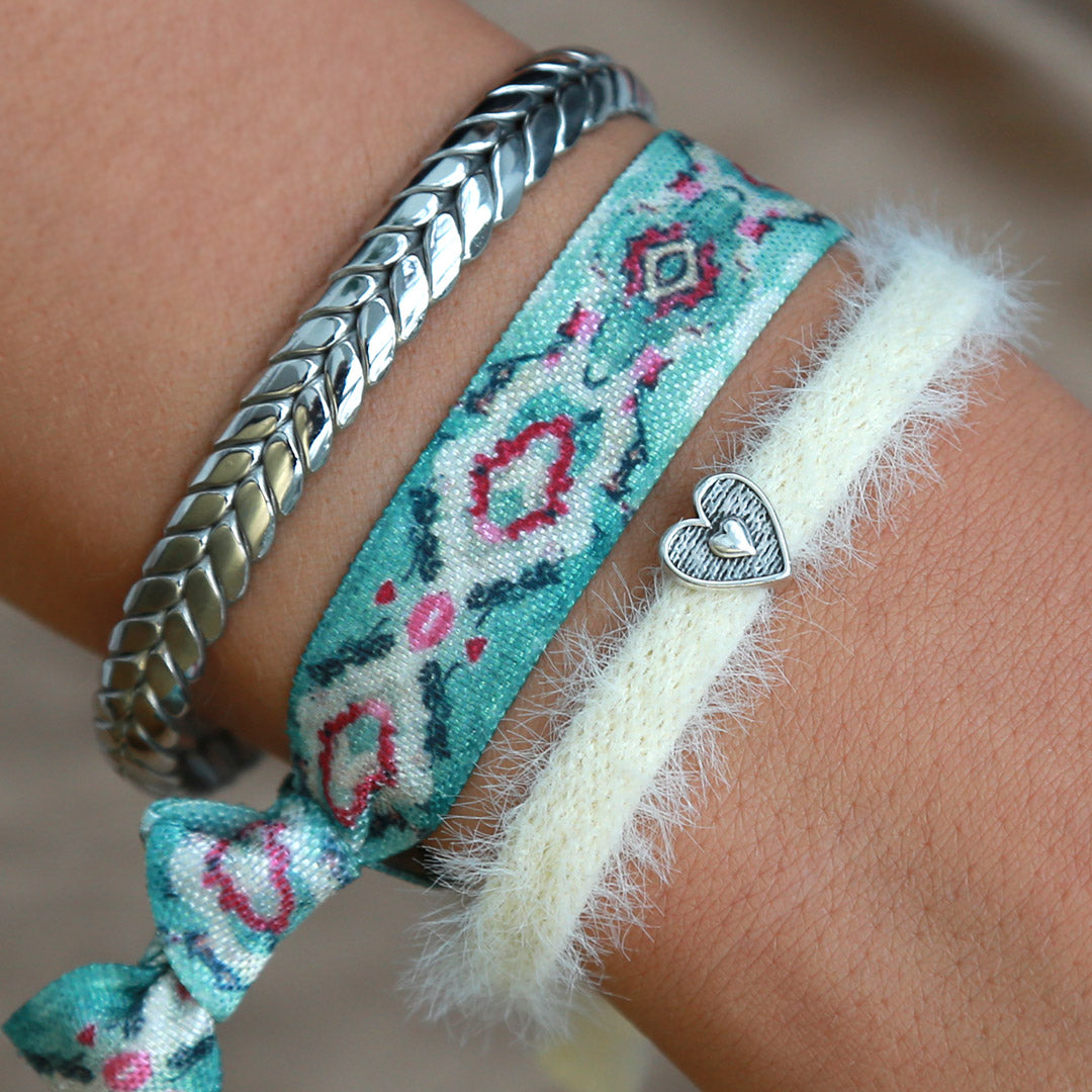 Set armbanden silver aztec