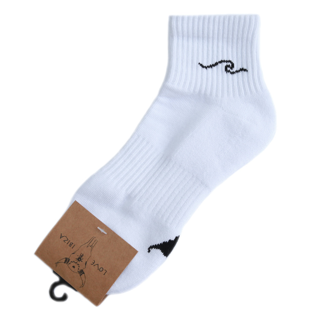 Socks wave crew white