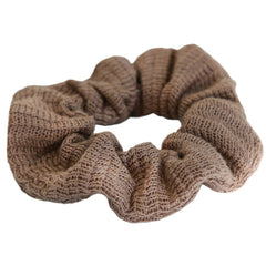 Scrunchie woven cotton brown