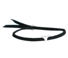 Buffalo armband silver black