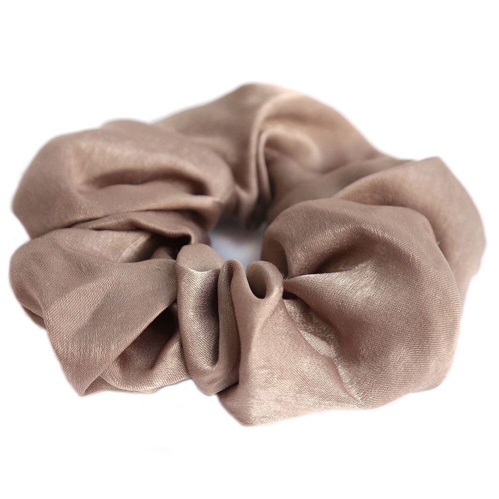 Scrunchie silk taupe