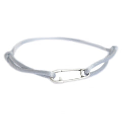 Safety pin bracelet silber