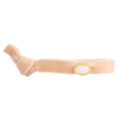 Velvet armbandje charm cream