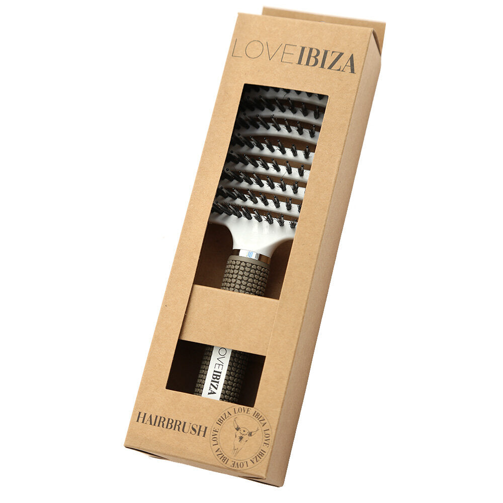 Anti-tangle hairbrush white