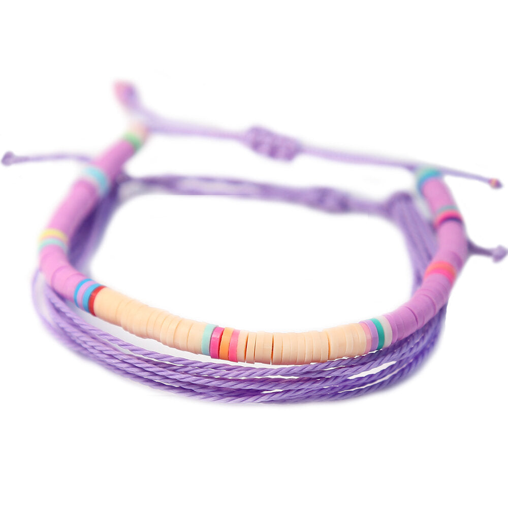 Set van 2 armbandjes purple surf