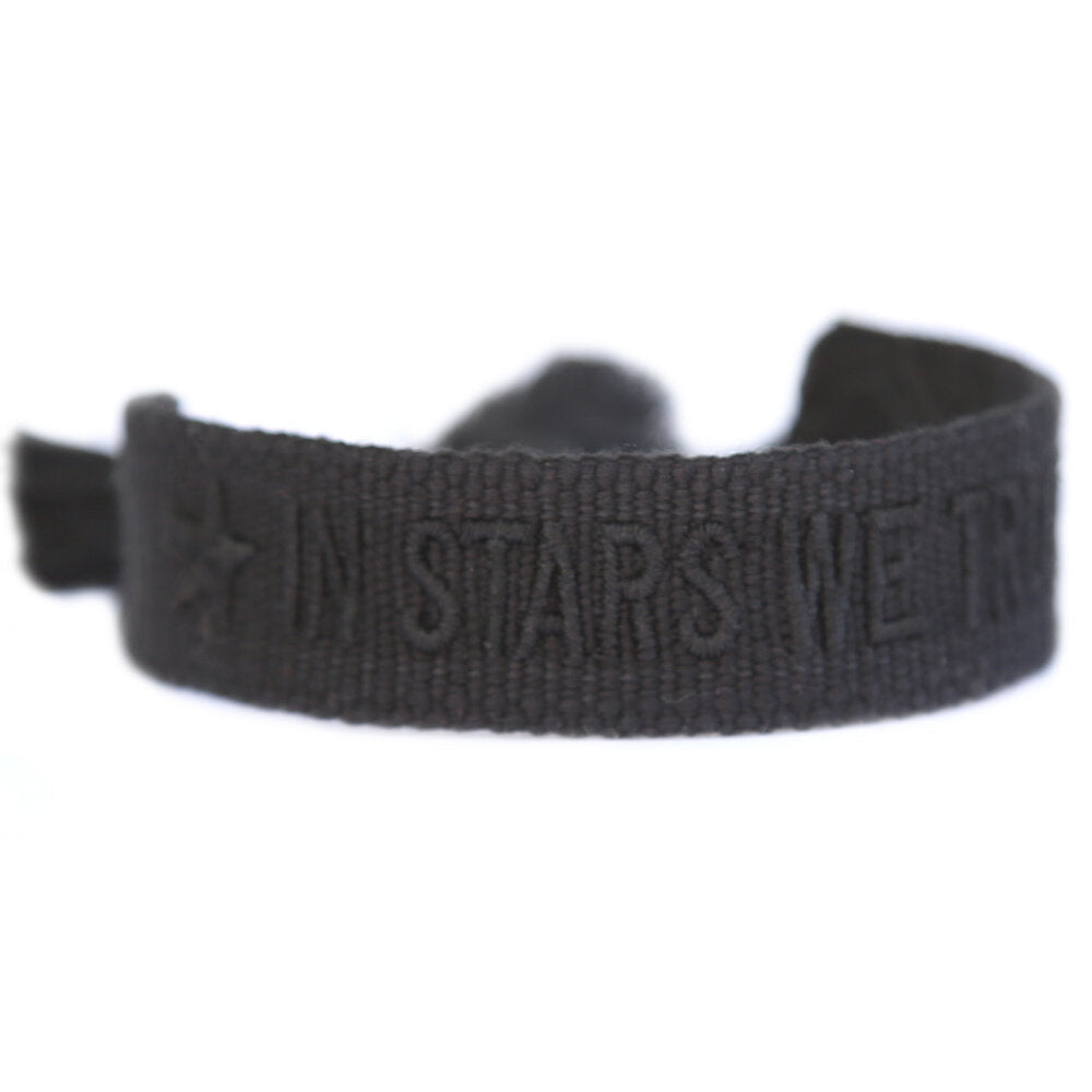 Bracelet tissé in stars we trust noir