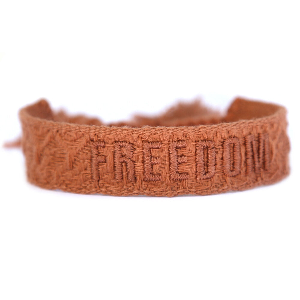 Woven bracelet freedom copper