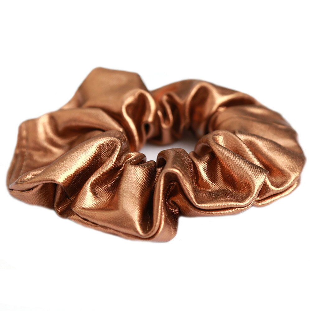 Metallic scrunchie copper